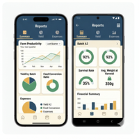 Aplicación de Gestión de Agua para Piscifactorías Inteligentes RoyalCraft - Versión Empresarial Disponible para IOS/Android/Linux/Mac