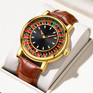 Reloj de Ruleta de Lujo Personalizado - Reloj de Pulsera para Hombre de Alta Calidad con Correa de Cuero Genuino y Elegante Movimiento Mecánico Automático - Product Image 1