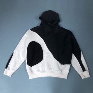 Sudadera con capucha corta para hombre, de la mejor calidad, holgada, gruesa, sin cordón, de forro polar 100% algodón, estilo crop, de gran gramaje, esencial, nueva. - Product Image 4
