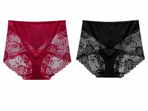 Lot de 5 strings taille basse pour femmes, en polyester respirant, sans coutures, confortables et décontractés, disponibles en noir, bleu marine, rouge, beige et blanc - Product Image 6