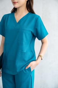 Unisex Embroidered Medical <b>Scrub</b> <b>Sets</b> with Oxford Fabric Cotton Material Soft Two-Way Stretch Comfort - Product Image 6