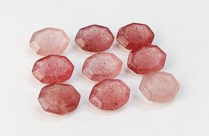 Pierre précieuse naturelle AAA en quartz rouge fraise, facettée octogonale, 16*13 mm, 100% naturelle, pour la fabrication de bijoux, au prix de gros - Product Image 3