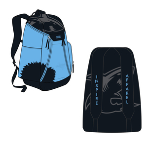 Sac à dos de golf personnalisé imprimé, bleu et jaune, avec fermeture éclair, pour l'école, le club, les voyages, le quotidien - Product Image 3