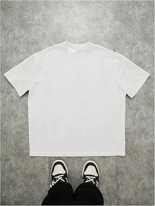 T-shirt Homme Sur Mesure Coupe Boxy Oversize Streetwear 100% Coton Ample Décontracté Vente en Gros Mode Estivale Écoresponsable 2026 - Product Image 2