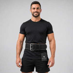 Ceinture de musculation en cuir Maiz Enterprises, soutien lombaire enveloppant, réglable, durable, robuste, soutien du tronc, adulte - Product Image 1