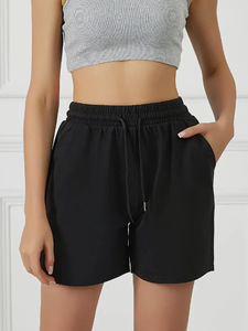 Shorts d'été décontractés pour femmes, respirants, à séchage rapide, anti-rides, à taille haute avec cordon de serrage - Product Image 3