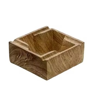 Cenicero Redondo de Madera Premium para Cigarrillos y Cigarros, Cenicero de Madera Maciza para Mesa, Acabado en Nogal, Recolector de Humo Decorativo - Product Image 3