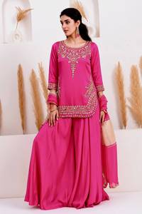 Rivaayat House - Salwar Kameez de Diseño para Mujer, para Fiestas, con Dupatta, de Algodón y Cachemira, Elástico y Sin Arrugas, Estilo Casual - Product Image 5