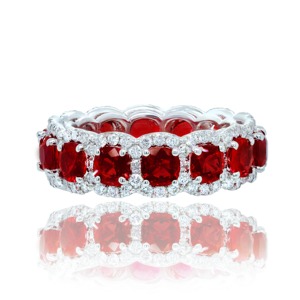 5.40 CT Moissanite <b>Emerald</b> Cut 925 <b>Silver</b> Rhodium Plated Luxury Engagement <b>Ring</b> for Women Gift - Product Image 3