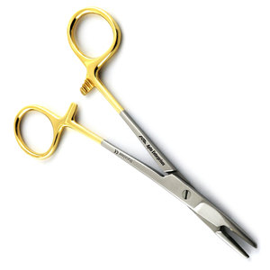 ที่จับเข็มพร้อมกรรไกร TC 14 ซม. เครื่องมือผ่าตัดสแตนเลสสำหรับการเย็บและตัดอย่างแม่นยำในงานสัตวแพทย์ - Product Image 4