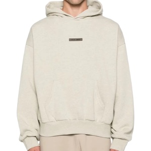 High Quality Unisex Essential Pullover Hoodie Custom French Terry Winter Style 100% Cotton Loose Fit with Front Logo for Men - Product Image 1