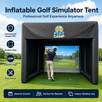NB-TE058 Enceinte de simulateur de golf gonflable rembourrée sur mesure pour l'entraînement en extérieur