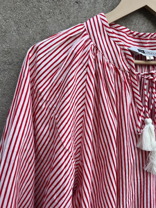 Blusa de Algodón con Estampado de Bloques, Hecha a Mano, Estilo Bohemio, para Mujer, Venta Caliente 2026, Precio de Fábrica - Product Image 3