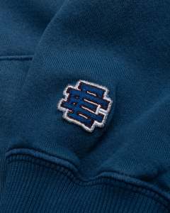 เสื้อฮู้ดซิปเต็มตัวสีน้ำเงินสำหรับผู้ชาย ผ้าฝ้ายฟลีซแบบปกติ สไตล์ลำลอง แฟชั่นทันสมัย ขายส่ง - Product Image 4