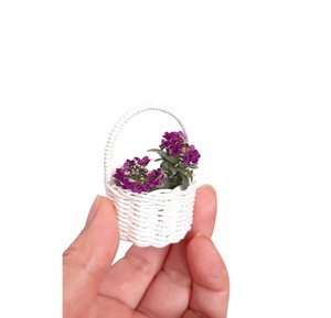 Ornement miniature artisanal en rotin tressé, décoration mignonne pour maison de poupée avec accessoires en rotin, choix premium adapté - Product Image 1