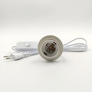 <span class=keywords><strong>Enchufe</strong></span> Redondo Europeo + Interruptor de Botón 303 + Portalámparas <span class=keywords><strong>E27</strong></span> de Media Rosca, Cable de Alimentación para Iluminación, Cable de Cobre Puro - Product Image 6