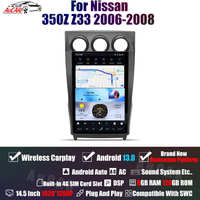 Autoradio GPS Android 13 14,5'' pour Nissan 350Z Z33 2002-2008 Lecteur multimédia de voiture Écran Tesla Stéréo auto