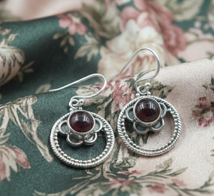 Natural Garnet <b>Dangle</b> <b>Earrings</b> 925 Sterling Silver Rose <b>Gold</b> Yellow <b>Gold</b> Plated Vintage Boho Handmade Gemstone Jewelry for Women - Product Image 1