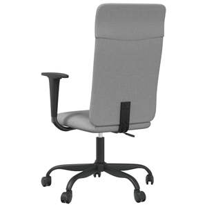 Chaise de bureau en tissu gris clair - Product Image 5
