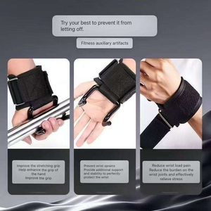 Crochets de levage pour hommes avec bandes de poignet réglables pour l'entraînement, l'aide à la préhension et l'haltérophilie – Vente en gros, Marque privée, OEM - Product Image 6