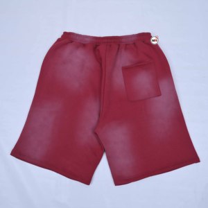 Shorts Bermuda en Coton Rouge à Imprimé Léopard, Prix de Gros, Logo Personnalisé, Taille à Cordon, Poches, Style Décontracté - Product Image 2
