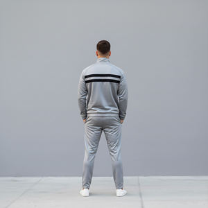 Veste coupe-vent en coton pour homme, ensemble 2 pièces, taille élastique, streetwear, logo personnalisé, haute qualité, vente en gros, imprimé, hiver - Product Image 4