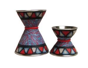 Modern Hand Painted Metal Cocktail Jigger with Floral Design, Double Sided Measuring <b>Cup</b> for Bar, Pub, Hotel & Home Use - Product Image 3