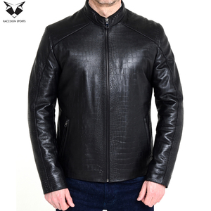 Veste en cuir texturé légère et élégante, sur mesure avec votre propre logo, coupe ajustée, fermeture éclair, idéale pour l'automne et l'hiver - Product Image 3