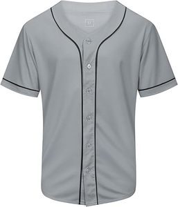 เสื้อเบสบอลแบบกำหนดเองพร้อมชื่อหมายเลขชุดกีฬาทีม - Product Image 1