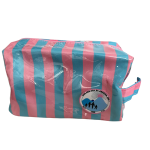 Stripe <b>Toiletry</b> Bag Travel Cosmetic Organizer Zipper <b>Storage</b> Pouch Portable Beauty Case Daily Essentials Carry Bag Use - Product Image 2