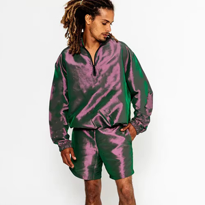 Conjunto de Chaqueta Corta y Pantalones Cortos de Verano para Hombre, Talla Grande, Transpirable, Ligero, de Secado Rápido, Estilo Urbano - Product Image 3