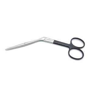 Ciseaux chirurgicaux professionnels Heymann ENT noirs courbés en acier inoxydable pour la rhinoplastie et les procédures médicales nasales - Product Image 1