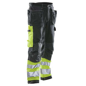 Pantalones de trabajo de seguridad de alta visibilidad para invierno, con logotipo personalizado reflectante de poliéster, multibolsillos, recién llegados, para unisex. - Product Image 5