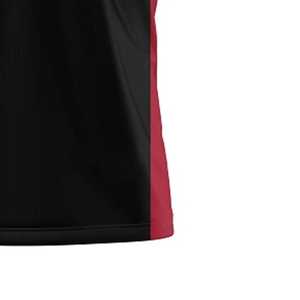 Camiseta de Fútbol para Hombre, Cuello en V, Negra y Roja, Impresión Sublimada, Absorbe la Humedad, Manga Corta, Números de Equipo, Reversible - Product Image 3