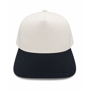 Premium Custom Colormix 5 Panel Golf Cap with Laser Cut Curved Brim Inner Tape Snapback Closure Adults Casual <b>Hats</b> - Product Image 1