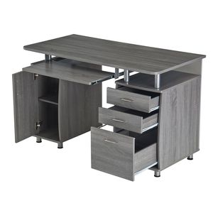 Grey Complete Workstation Computer Desk with Storage Features - Product Image 6