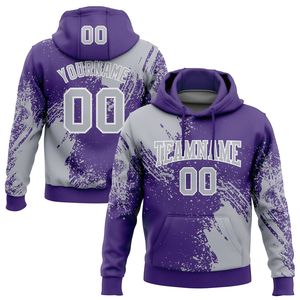 Sudadera con Capucha Personalizada para Hombre, con Estampado por Sublimación de Pinceladas, Nombre y Número, Ropa Deportiva, Poliéster, Corte Casual, Estilo Otoñal - Product Image 4