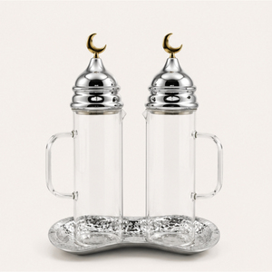 Juego de Botellas de Vidrio para Aceite y Vinagre, Decoración de Cocina de Lujo para Ramadán, Venta al por Mayor, Decoración de Mesa Islámica para Eid Mubarak - Product Image 1