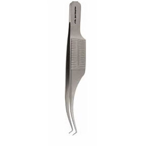 Stainless Steel Manual Microsurgical Instrument 7.5 cm Length CE Barraquer Colibri Micro-Suture Forceps 1x2 Teeth 0.12 mm Tip - Product Image 2