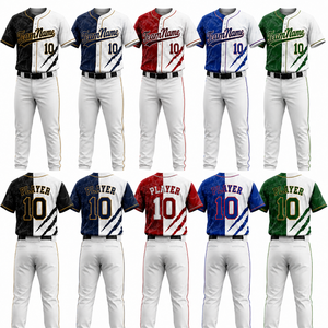 Custom <b>Baseball</b> Uniform Sublimated Team Jersey Set OEM ODM Wholesale Manufacturer Private Label Alibaba Keywords - Product Image 2