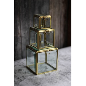 Nuevo Estuche de Joyería de Vidrio con Marco Metálico, Organizador Transparente para Anillos y Adornos - Product Image 5