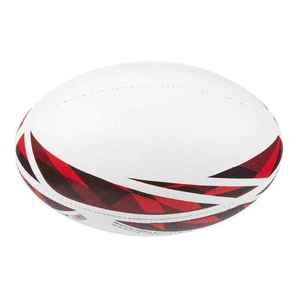 Ballon de rugby professionnel personnalisé avec logo OEM, en cuir PU, motif classique, chambre à air en caoutchouc butyle, emballage carton haute qualité - Product Image 2