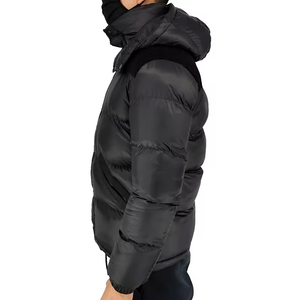 Chaqueta Parka acolchada de invierno brillante personalizada para hombre, diseño de moda con cierre de cremallera, embalaje de tambor - Product Image 4