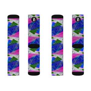 2026 Custom Crew <b>Socks</b> Men Summer Daily Wear Custom <b>Socks</b> Geometric Pattern Print Digital Printing Breathable Knitted <b>Socks</b> - Product Image 5