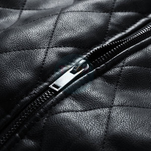 Veste en cuir pour homme, design personnalisé, couleur unie, respirante, écologique, streetwear, logo sur le devant, vente chaude, prix raisonnable - Product Image 6