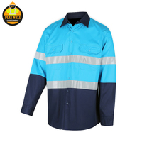 Camisas de Trabajo de Alta Visibilidad con Protección Solar, Manga Larga, de Algodón, con Logotipo Personalizado, Reflectantes, de Seguridad, Impermeables, para Hombre, Tallas Grandes