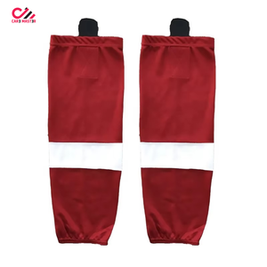 Red Reflective Hockey <b>Socks</b> Elastic Waist Unisex Adults All Seasons <b>Polyester</b> Sportswear 100% Good Quality Ice Hockey <b>Socks</b> - Product Image 1