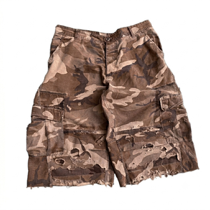 Shorts cargo décontractés d'été personnalisés pour hommes, 100% coton, coupe ample, séchage rapide, fermeture à cordon - Product Image 4