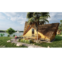 Matériaux en bambou HN01, design moderne du Vietnam, serres préfabriquées pour bungalows, bâtiments industriels préfabriqués 40HC