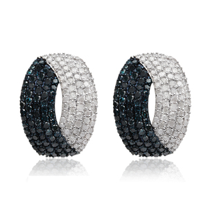 2.20 Cttw Brown Diamond <b>Stud</b> <b>Earrings</b> 925 Sterling <b>Silver</b>, Round Cut Natural Diamond <b>Earrings</b> for Women, Push Back - Product Image 1